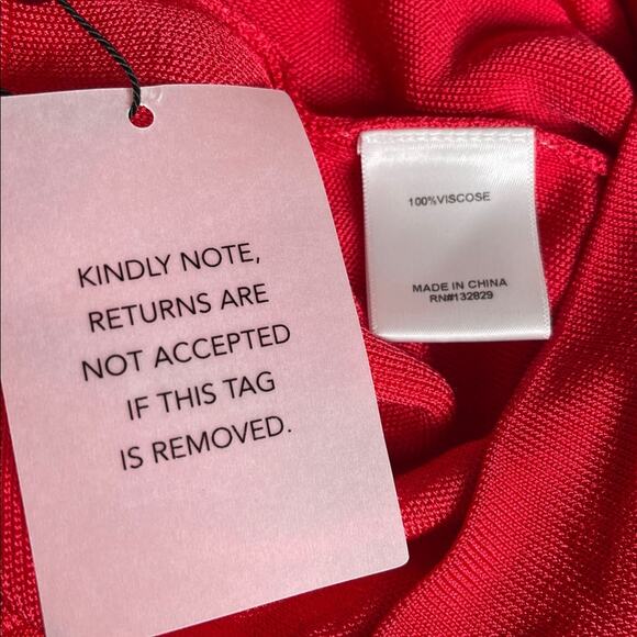 HELSA Cordelia Long Sleeve Knit Mockneck Bodycon Red Maxi Dress Size XXS - Picture 9 of 9